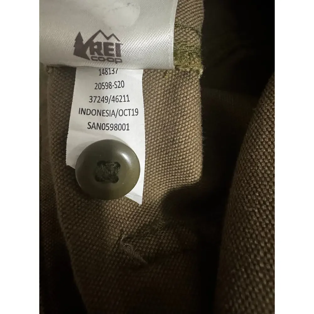 REI Co-op Olive Green Organic Cotton Utility Shorts Women’s Size 8